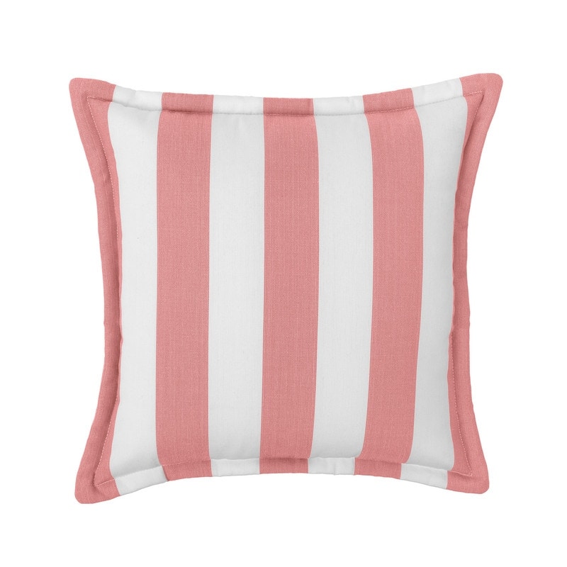 Sherry Kline Indoor/Outdoor Cabana Stripe 20" Flanged Filled Pillow Set of 2