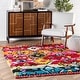preview thumbnail 1 of 11, Nuloom Boho Multi Contemporary Radiance Kids Abstract Diamonds Shag Rug