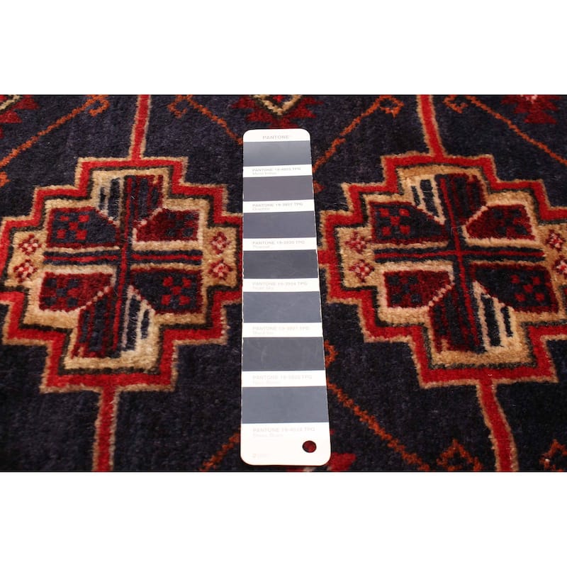ECARPETGALLERY Hand-knotted Teimani Navy Wool Rug - 3'5 x 6'0