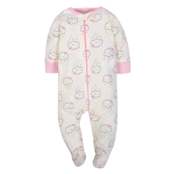 Gerber Onesies Baby Girl Sleep N Play Sleepers 3 Pack