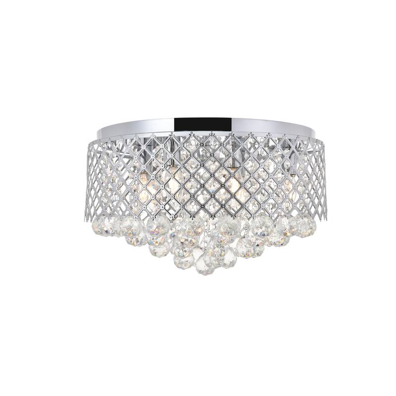 Elegant Lighting Tully 6 Light 18" Wide Flush Mount Drum Ceiling