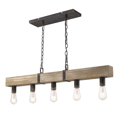 Golden Lighting Garrett 5 Light 40" Wide Linear Chandelier