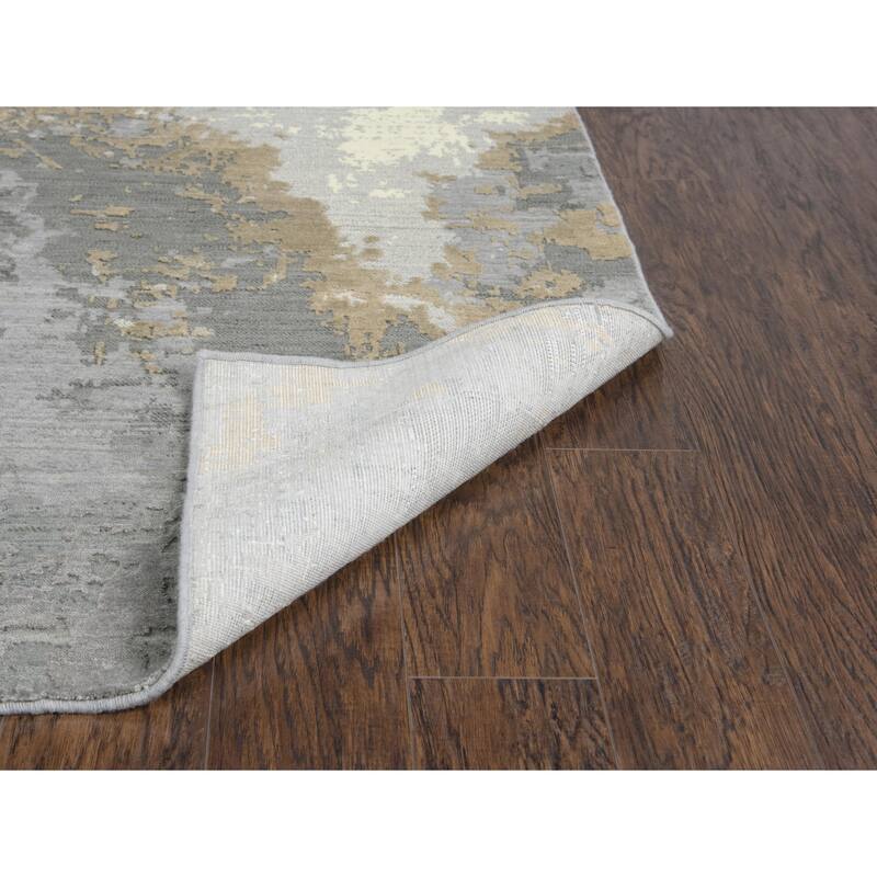 Alora Decor Radiant Neutral Abstract Hand Carved Wool Blend Area Rug