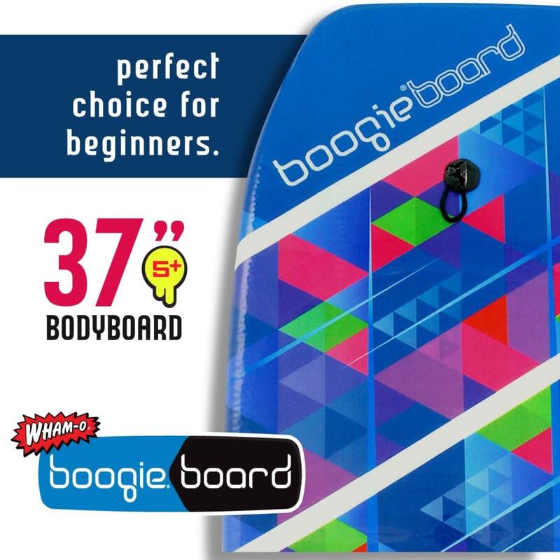 Wham-O 37" Bodyboard with EPS Core Wrist Leash Lightweight Boogie Boards Durable for Beach, Adults Kids All Wave Conditions