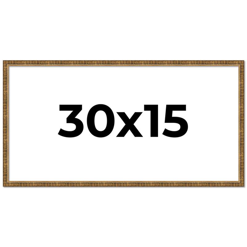 30x15 Frame Gold Kingsley Distressed Solid Wood Picture Frame Width