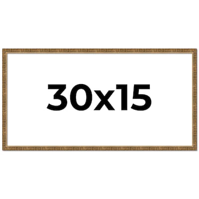 30x15 Frame Gold Kingsley Distressed Solid Wood Picture Frame Width