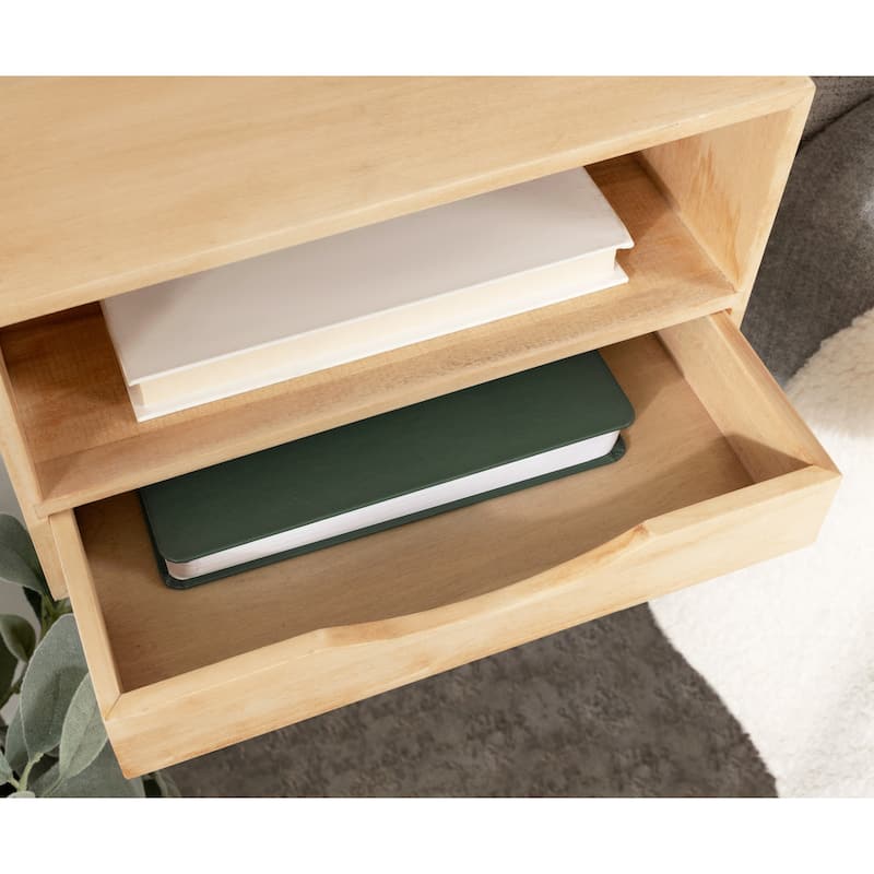 Kate and Laurel Hutton Floating Wall Shelf with Drawer - 12.5x10x7