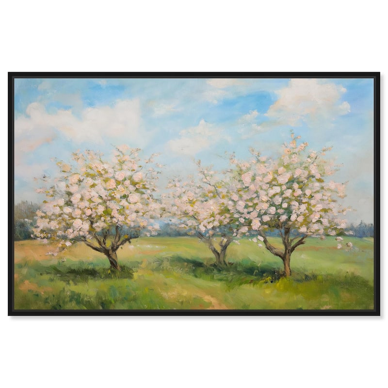 Season of Blossoms Canvas by Art Remedy - 54" x 36" - Black