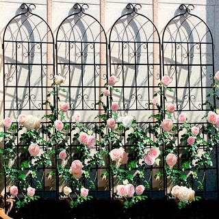 4 Pack Outdoor Metal Black Garden Trellis