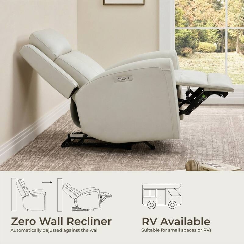 Spruce & Spring Power Recliner Chair Wall Hugger with USB & Type-C Charge