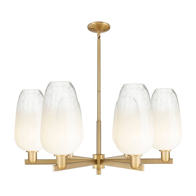 Innovations Lighting Downtown Urban - Brookhaven Flute - 6 Light 24" Stem Hung Chandelier