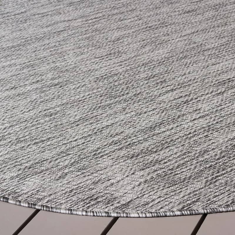 SAFAVIEH Courtyard Janyce Indoor/ Outdoor Waterproof Patio Backyard Rug - 9' x 12' - Light Grey/Dark Grey
