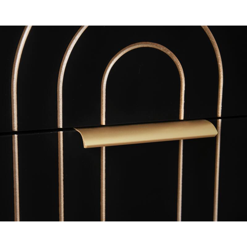 Modern 6-Drawer Double Dresser with Metal Golden Handles and Golden Leg, Storage Cabinet for Bedroom, Living Room