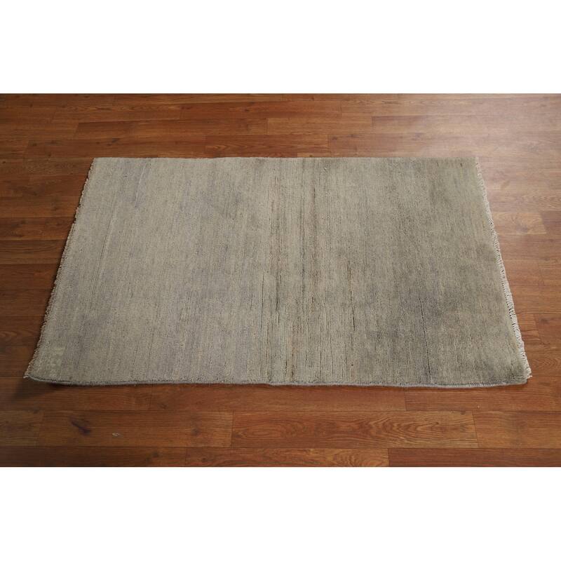 Hand Knotted Oriental 100% Wool Carpet Modern Modern Multi-Colored Gabbeh Area Rug - 3' 11'' X 2' 5''