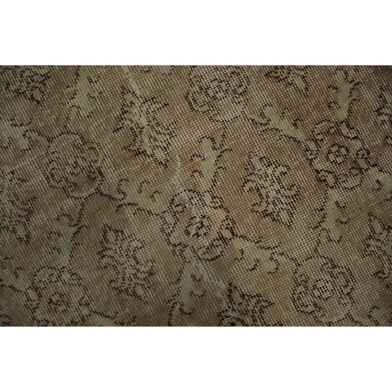 Hand Knotted Oriental 100% Wool Carpet Transitional Floral Beige & Ivories Anatolian Area Rug - 6' 8'' X 3' 9''