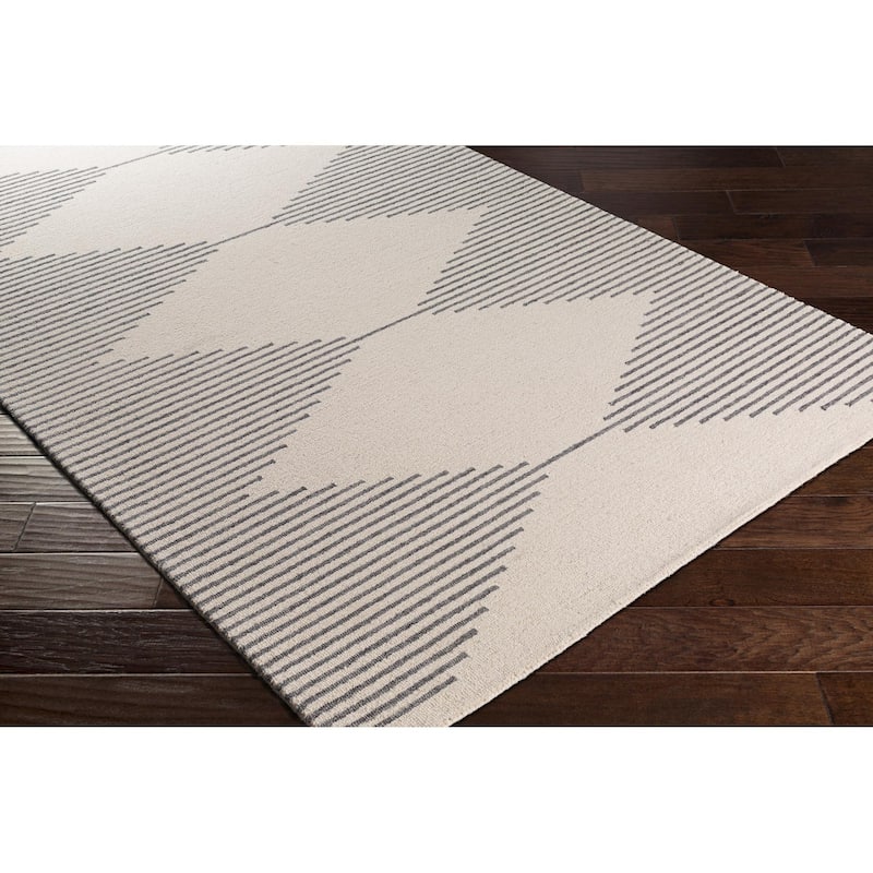 Livabliss Granada Minimalist Diamond Hand Tufted Area Rug