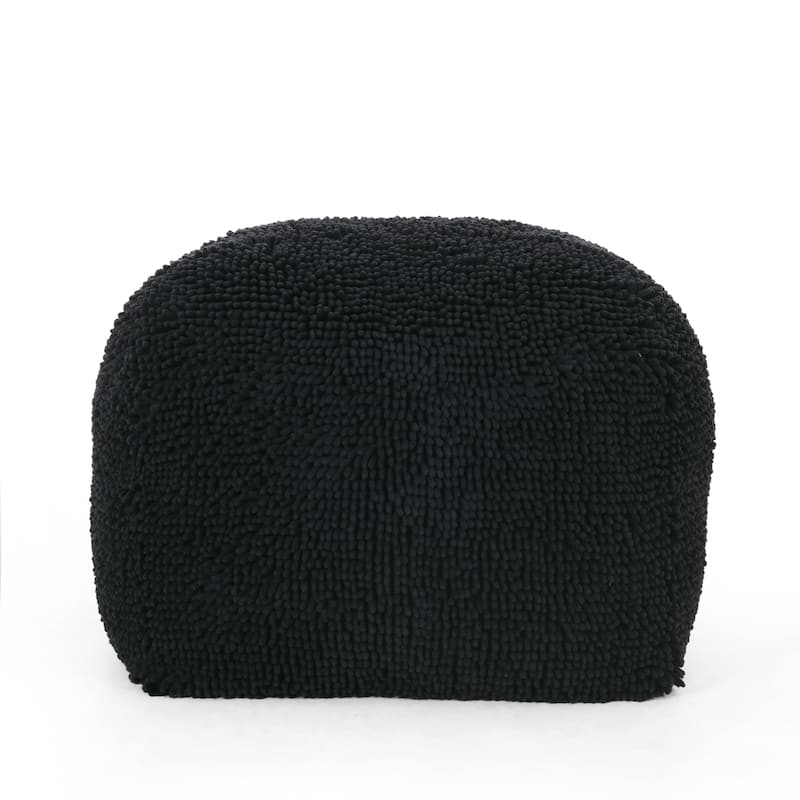Moloney Modern Microfiber Chenille Pouf by Christopher Knight Home