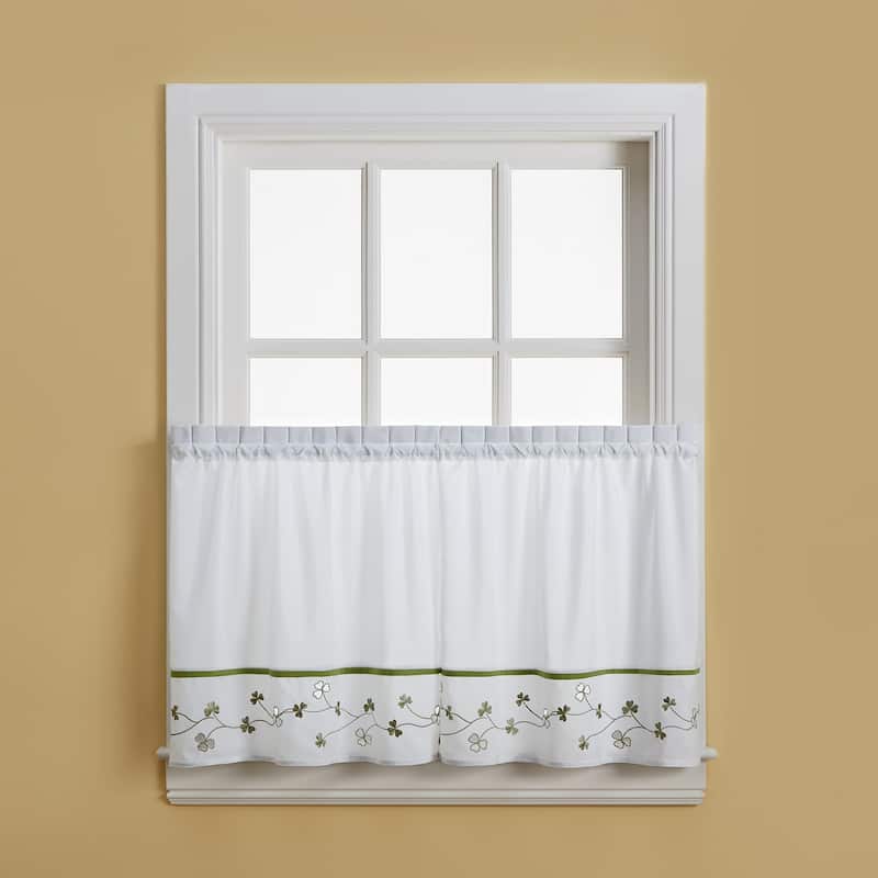 CHF Clover Valance, Swag & Tier Pair Curtain Collection - 36-in Tier Pair