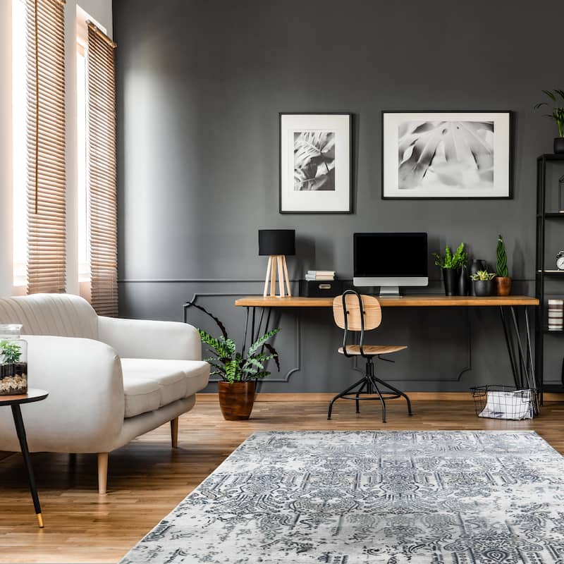 Everest Babylon Blue Transitional Area Rug