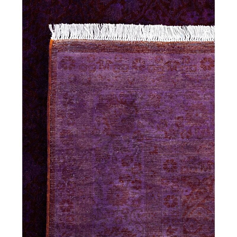 Overdyed One-of-a-Kind Hand-Knotted Area Rug - Purple - 6' 1" x 9' 1"