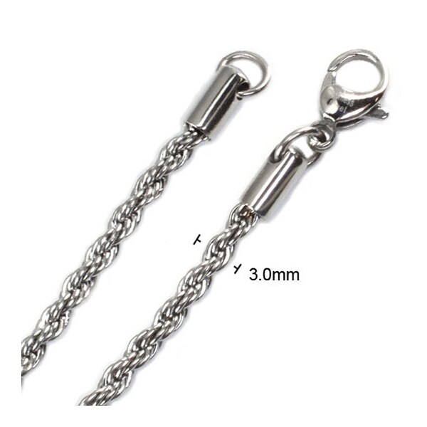 Stainless Steel 3.0mm Rope Chain