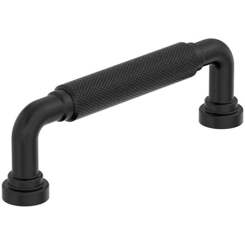 Amerock BP37682 Collet 3-3/4" Center to Center Knurled Handle Cabinet - Matte Black
