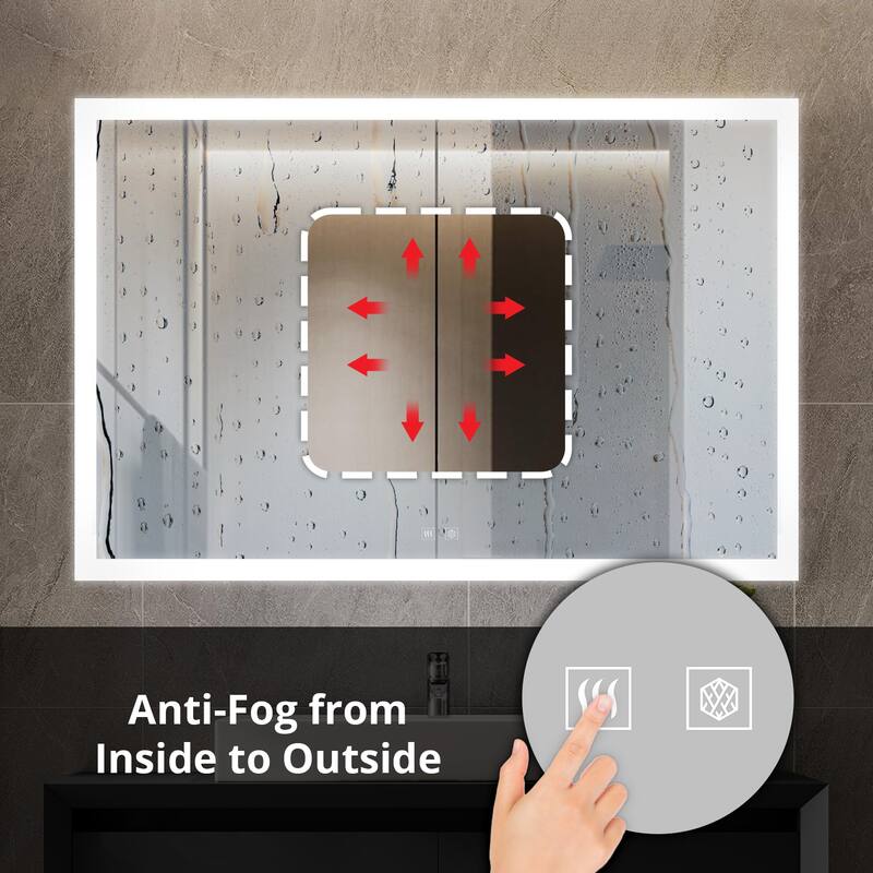 Aurorium LED Bathroom Vanity Mirror - N/A