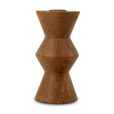 Aurelle Home Modern Wooden Candle Holder