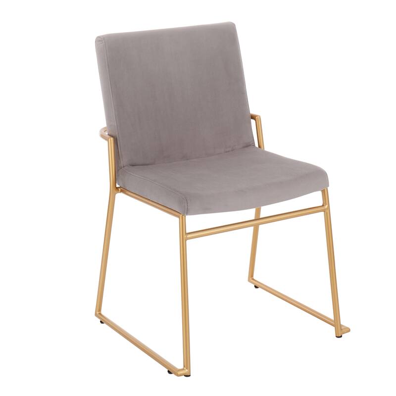 Silver Orchid Jayci Gold Metal Dining Chair (Set of 2)