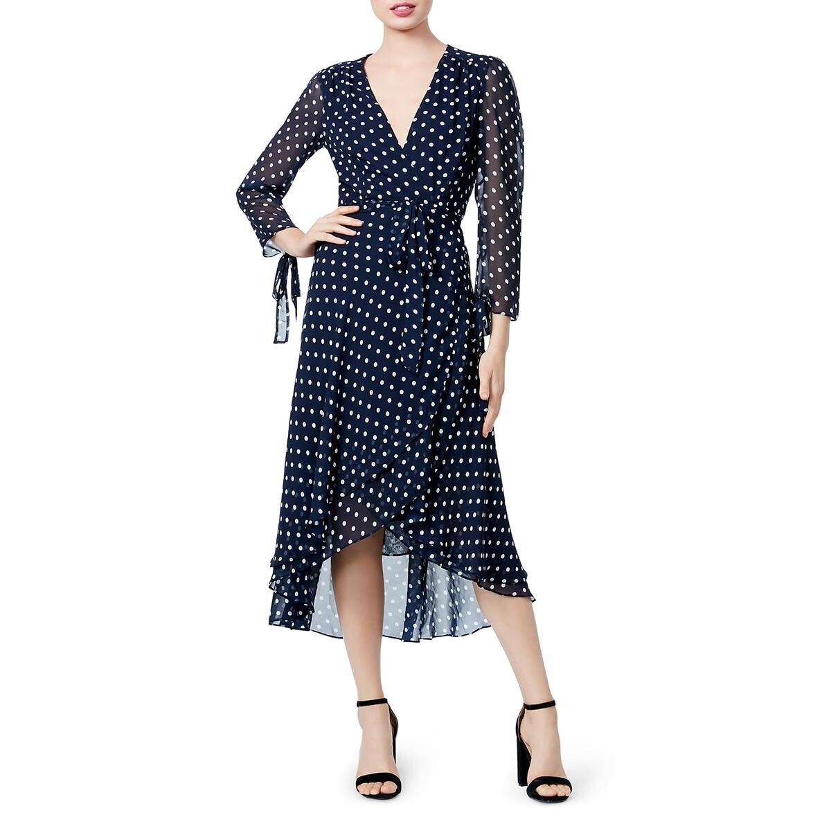 betsey johnson polka dot wrap dress