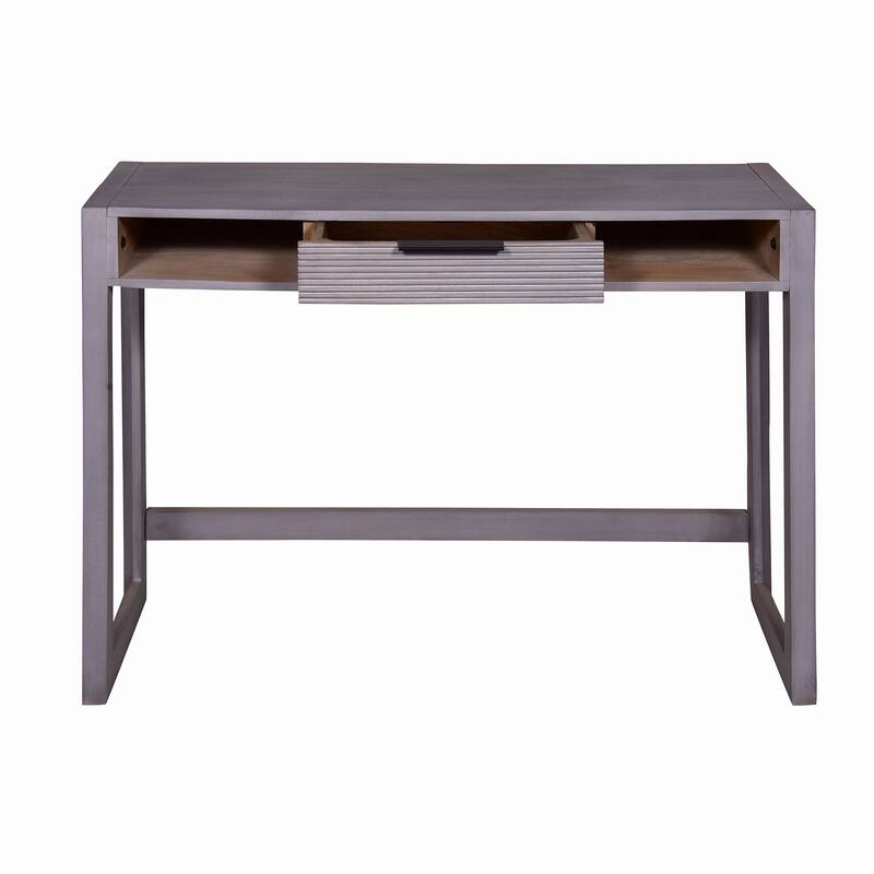 44 Inch Minimalist Single Drawer Mago Wood Console Table Desk, Textured