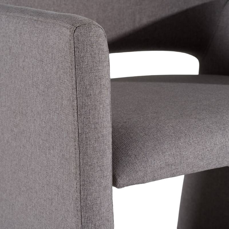 Lasara Modern Grey Fabric Dining Chair