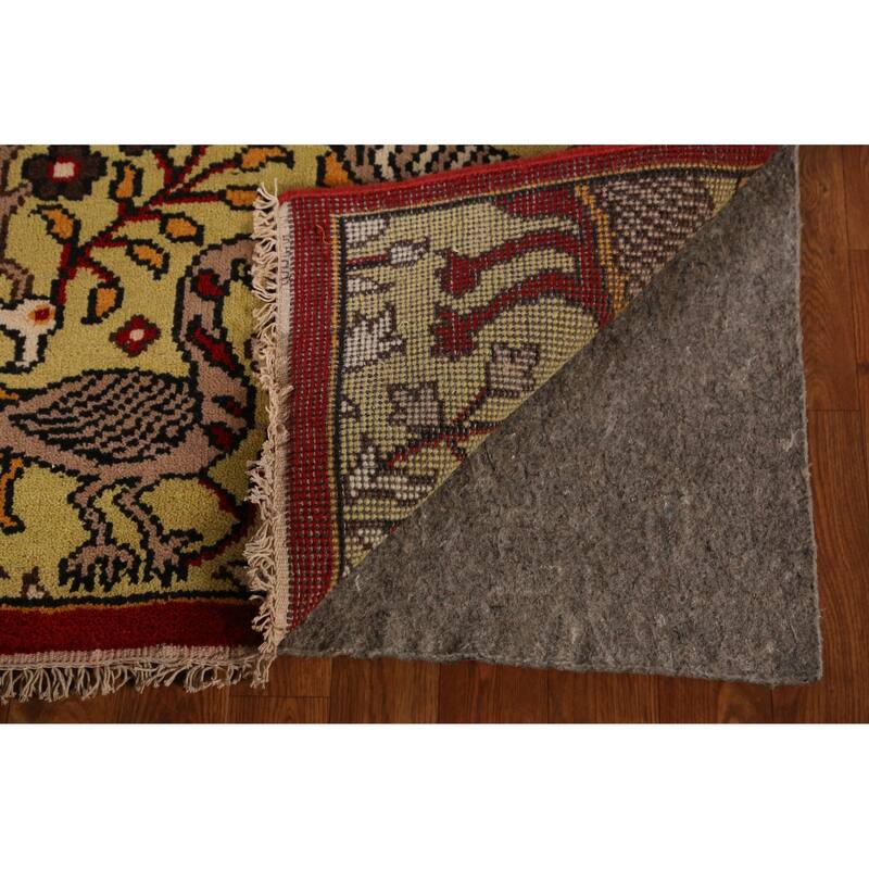 Animals Design Ziegler Indian Runner Rug Hand-Knotted Wool Carpet - 2'6" x 7'11"