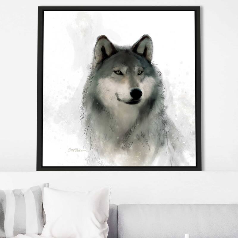 "Rainsoft Wolf" by Carol Robinson Print on Floating Canvas