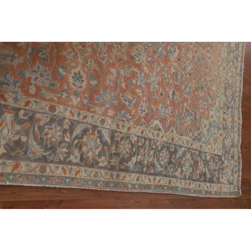 Traditional Najafabad Persian Vintage Rug Hand-Knotted Wool Carpet - 6'11"x 10'5"
