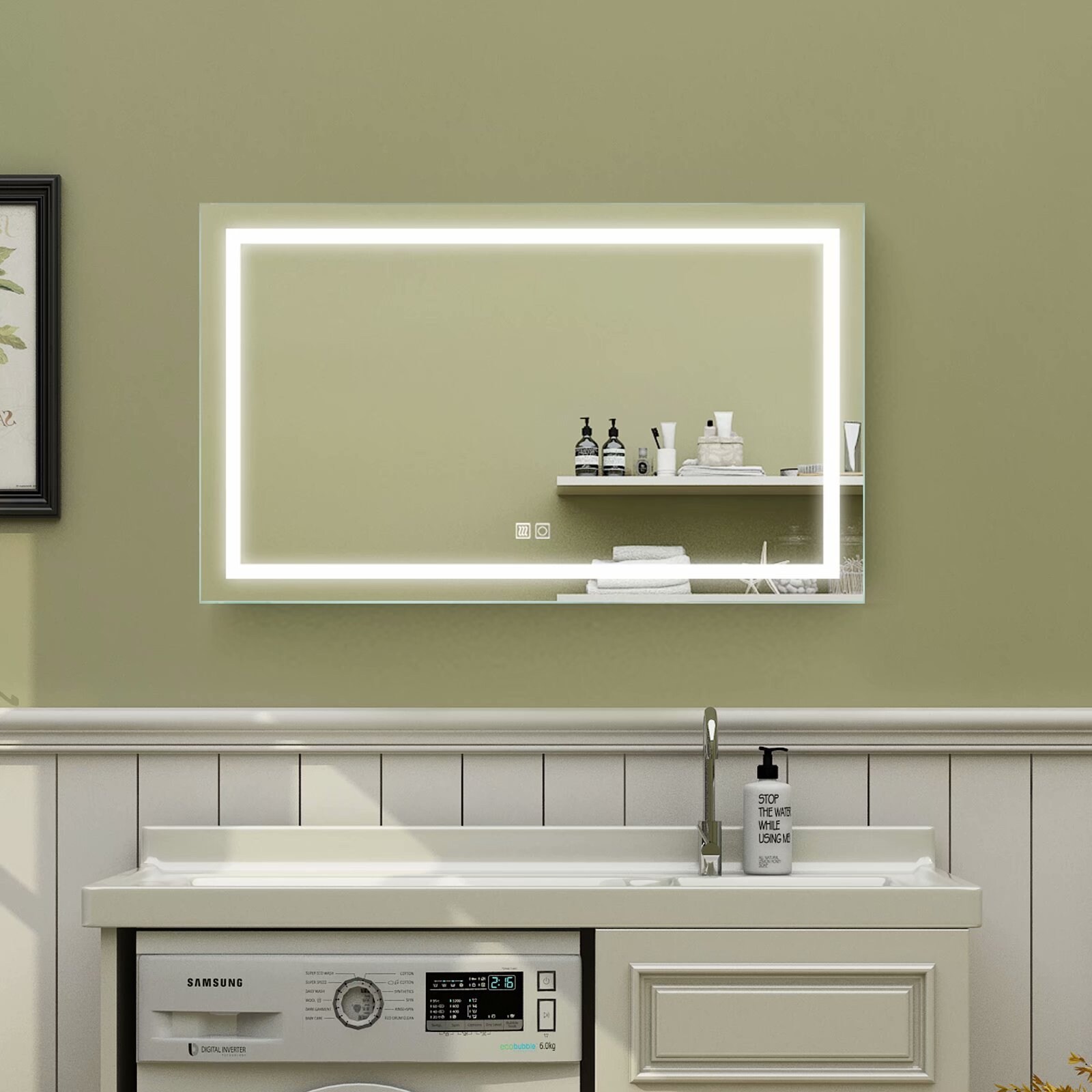 >40 X 24 Inch Anti Fog Led Bathroom Mirror Night Light Dimmable Touch Button Slim Waterproof Ip44 Horizontal Mounted Way Only On Sale Overstock 31433069