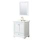 Option White / White Quartz Top / Brushed Gold Hardware
