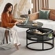 preview thumbnail 3 of 17, Moasis Round Lift Top Coffee Table with Hidden Storage