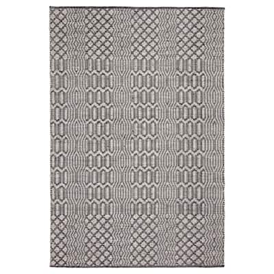 ECARPETGALLERY Braid weave Sienna Grey Wool Rug - 5'2 x 7'9