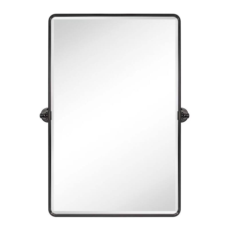 Woodvale Rectangle Metal Wall Mirrors - Rubbed Bronze - 23" x 35"