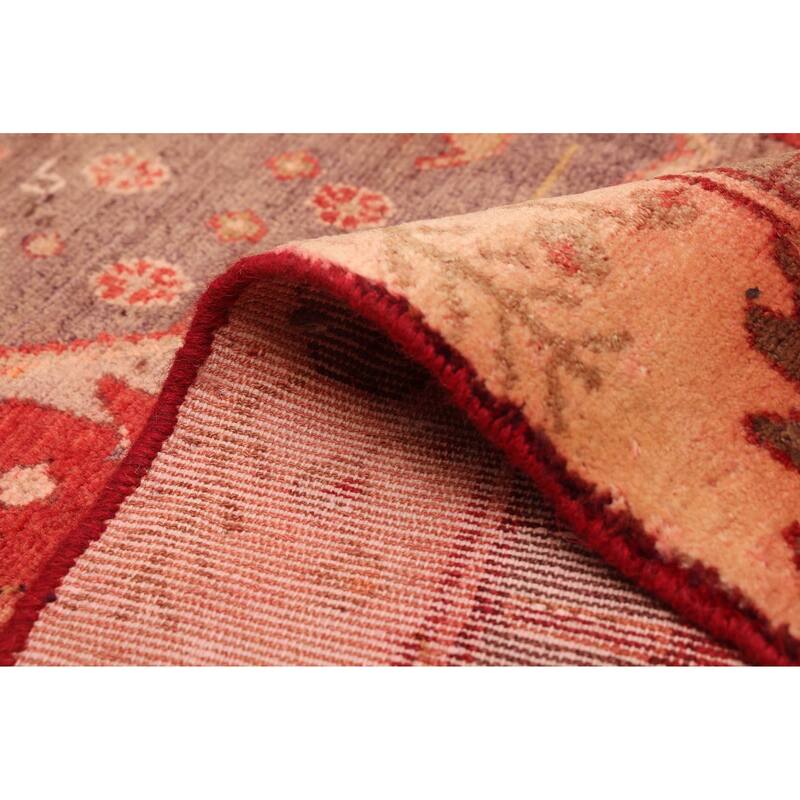 ECARPETGALLERY Hand-knotted Melis Vintage Red Wool Rug - 4'10 x 11'2