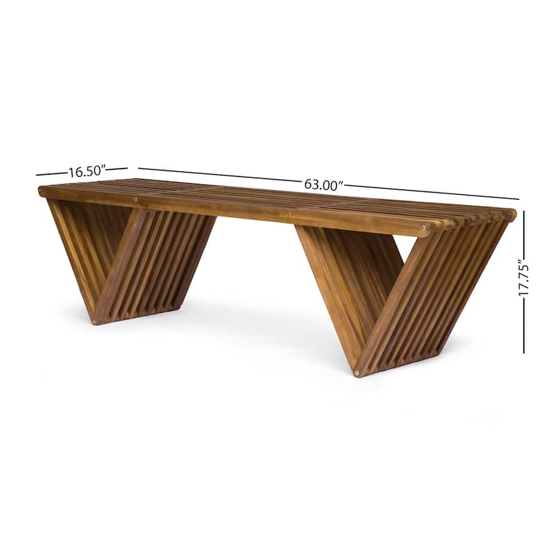 Metropol Outdoor Acacia Wood Bench by Christopher Knight Home