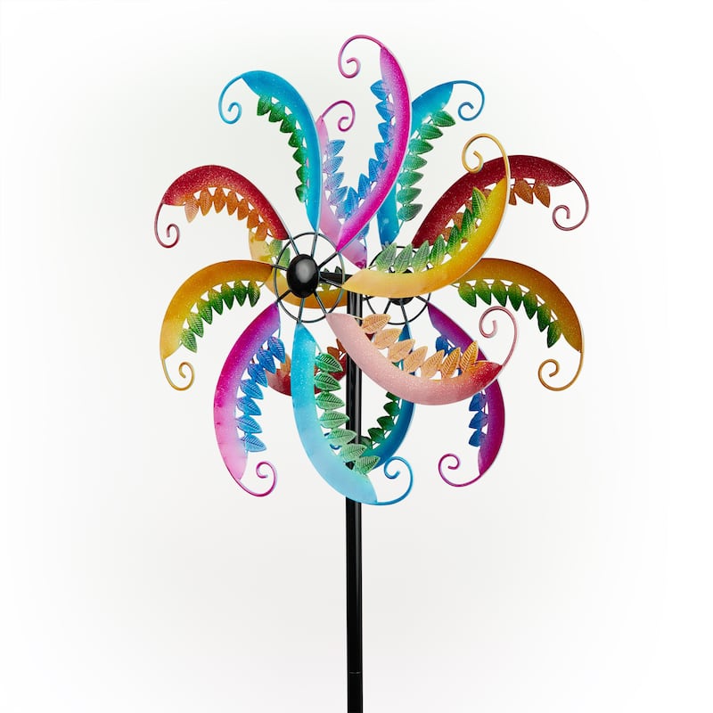 Alpine Corporation Outdoor Wind Spinner Stake Yard Decoration