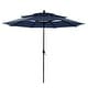 preview thumbnail 16 of 36, MAISON ARTS 10ft 3 Tiers Vented Patio Outdoor Umbrella with Auto-tilt and Crank Lift Navy Blue
