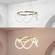 preview thumbnail 8 of 24, Nuvola 25" Contemporary Minimalist 360 Adjustable Silicone Neon Rope Dimmable Integrated LED Chandelier, by JONATHAN Y