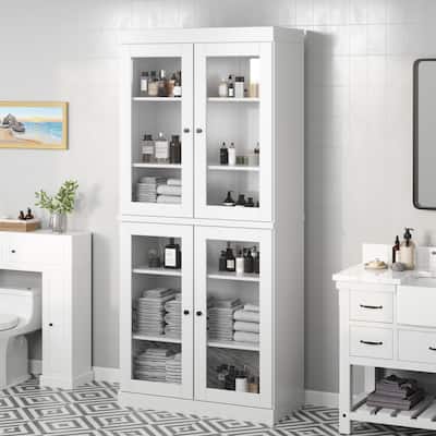 100% Solid Wood 32" Bathroom Cabinet with Optional Doors by Palace Imports