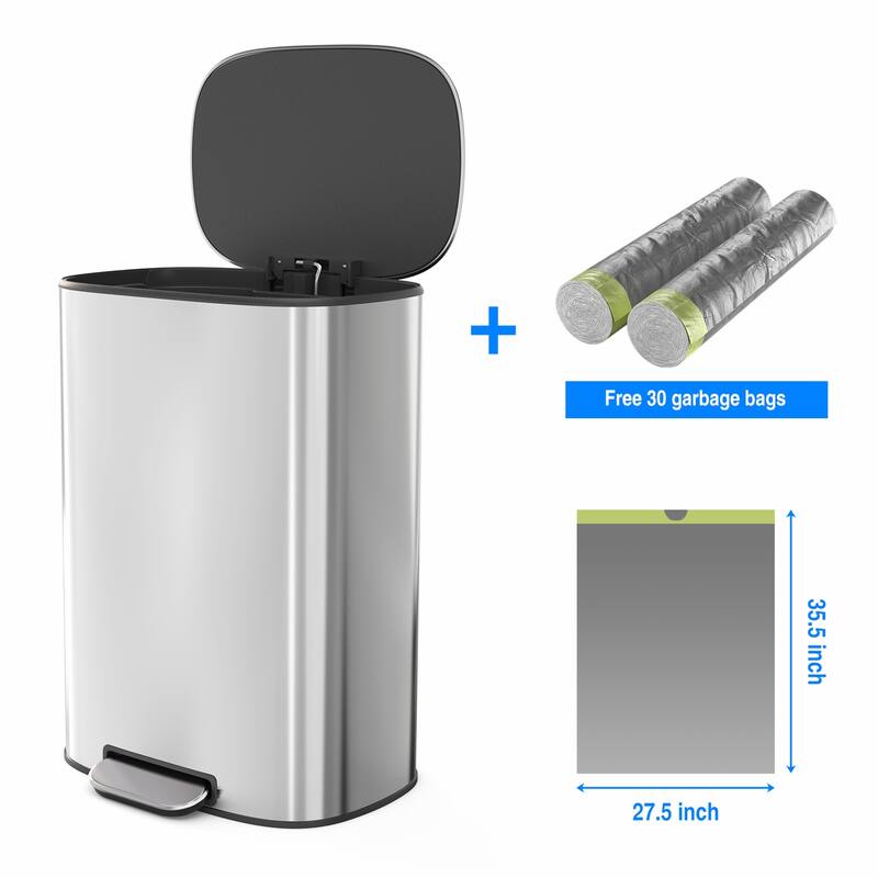 13 Gallon 50L Kitchen Trash Can- S