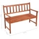 preview thumbnail 8 of 7, vidaXL Patio Bench with Cushion 47.2" Solid Acacia Wood - 47.2" x 22.8" x 35.4"