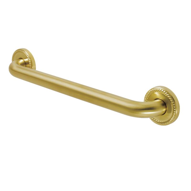 Laurel 16-Inch Decorative 1-1/4-Inch OD Grab Bar - Brushed Brass