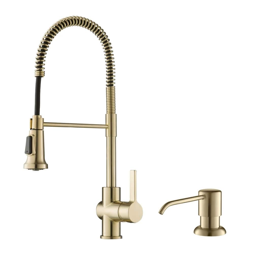 Kraus Britt 1.8 GPM Single Hole Faucet - Includes Soap Dispenser, and